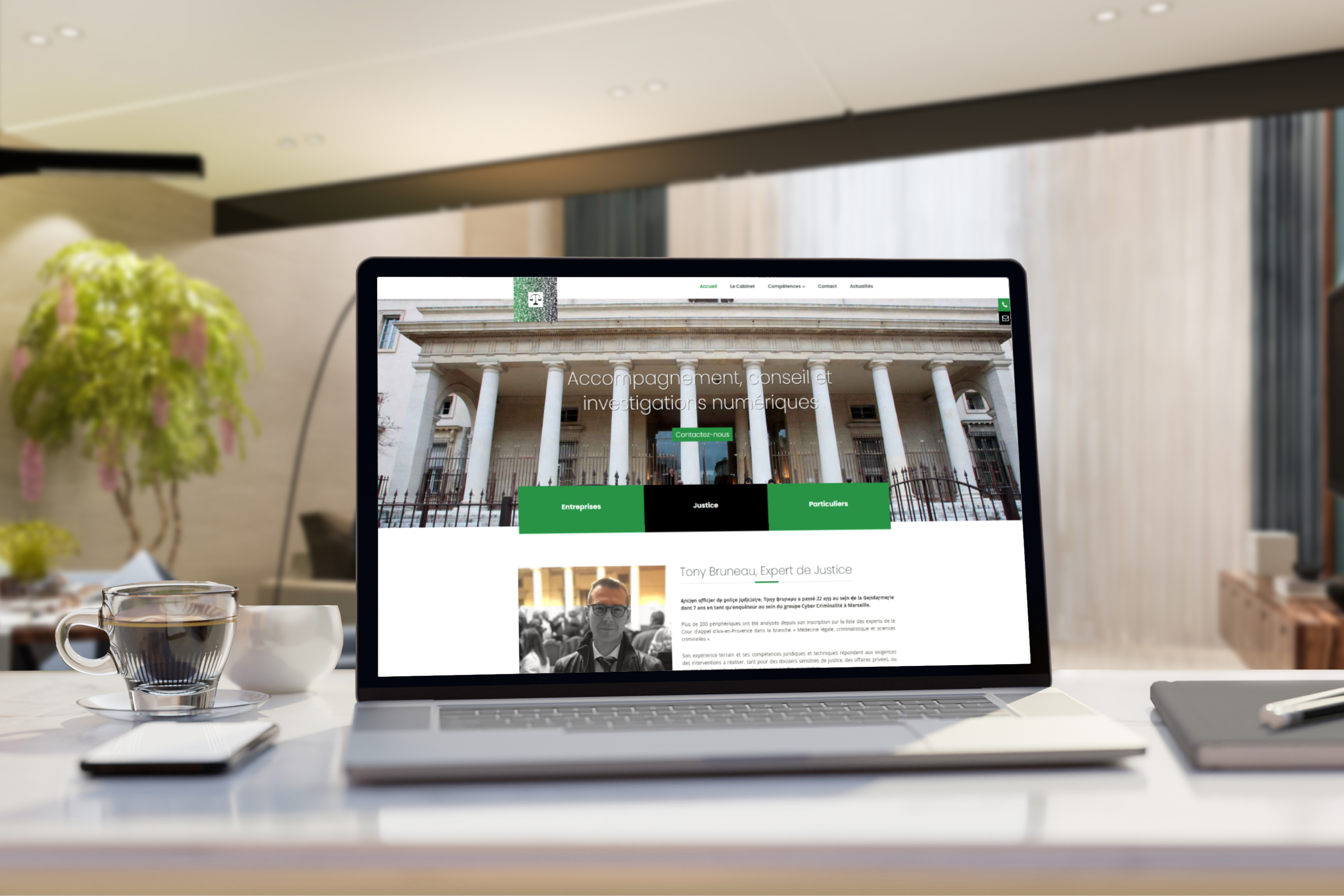 Un site vitrine sur-mesure Création site internet Marseille pour Tony Bruneau