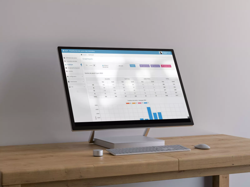 Outil de suivi de stocks et de flux de production Création application web Marseille pour AOP Pêches et Abricots de France