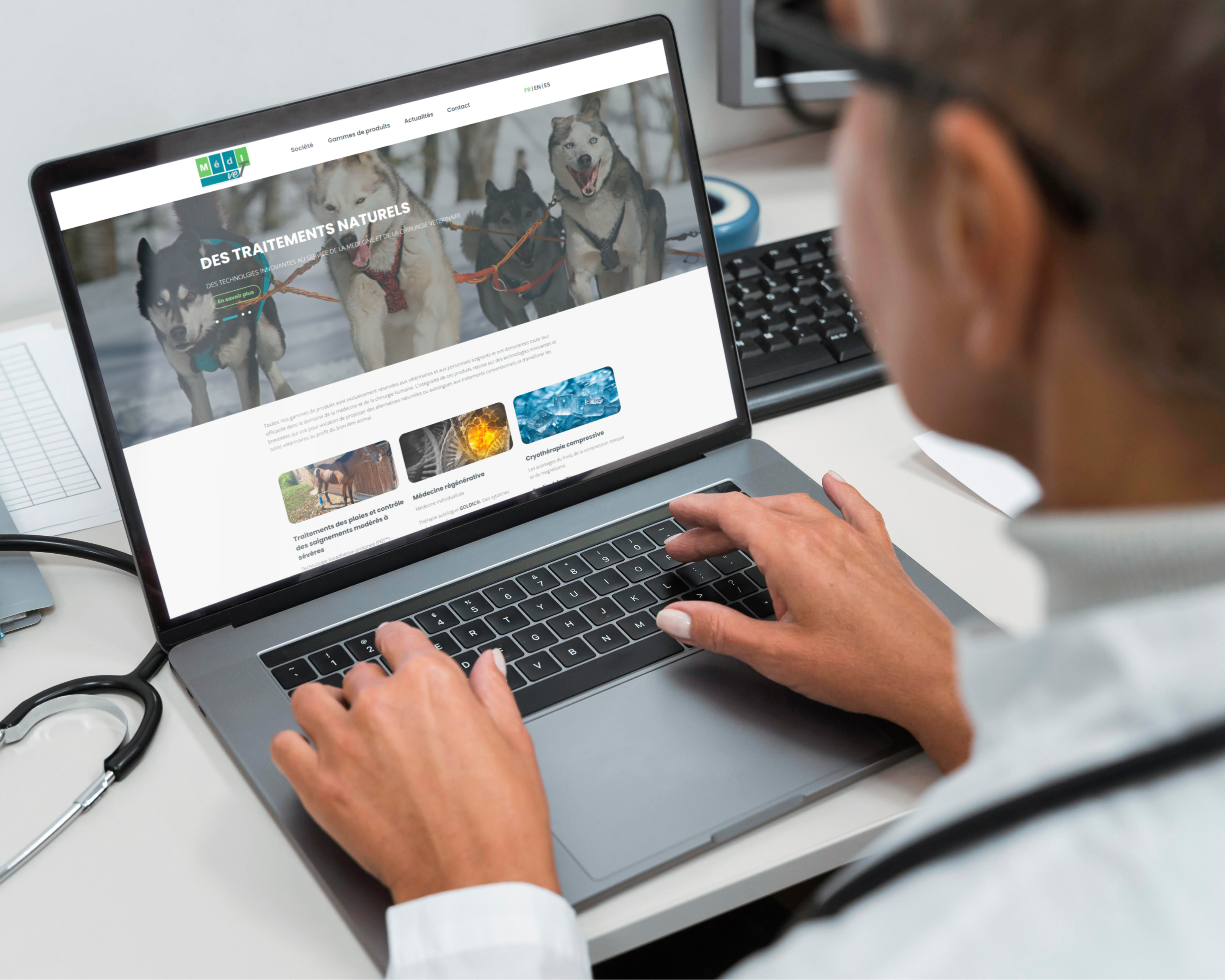Refonte du site vitrine Création site internet Marseille pour Méd-i-vet