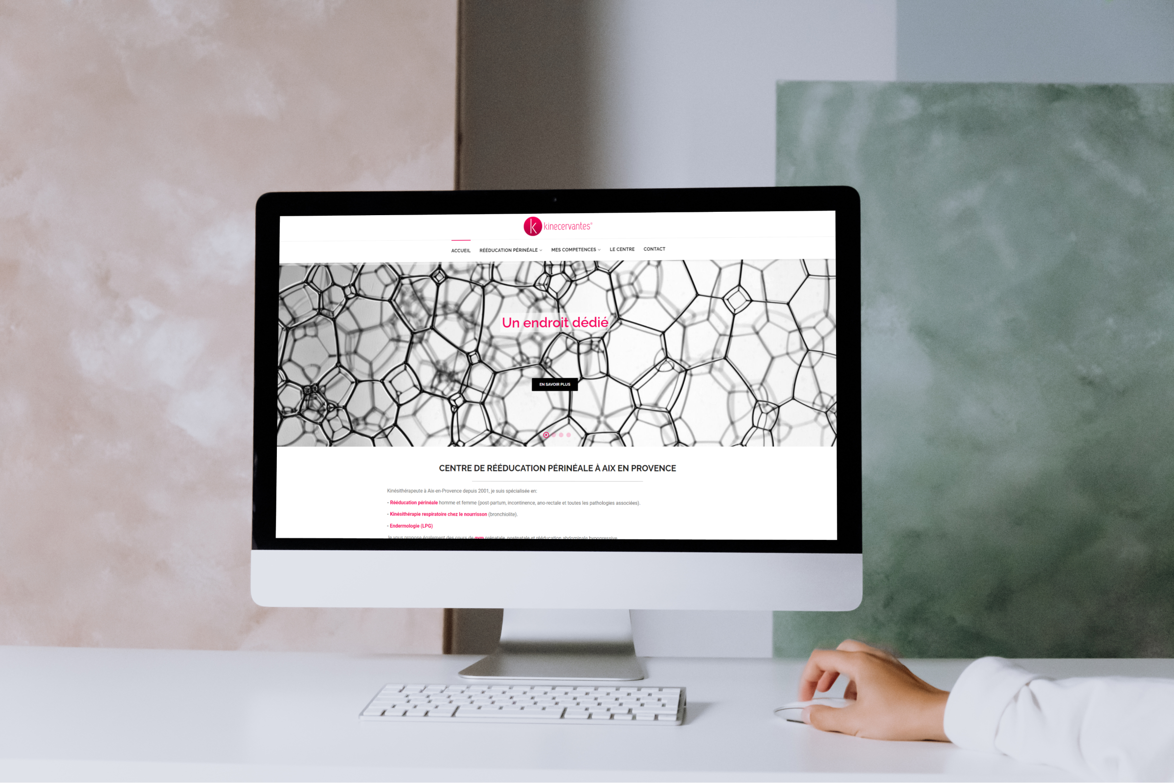 Site vitrine sur-mesure pour Kinecervantes Création site internet Marseille pour Kinecervantes