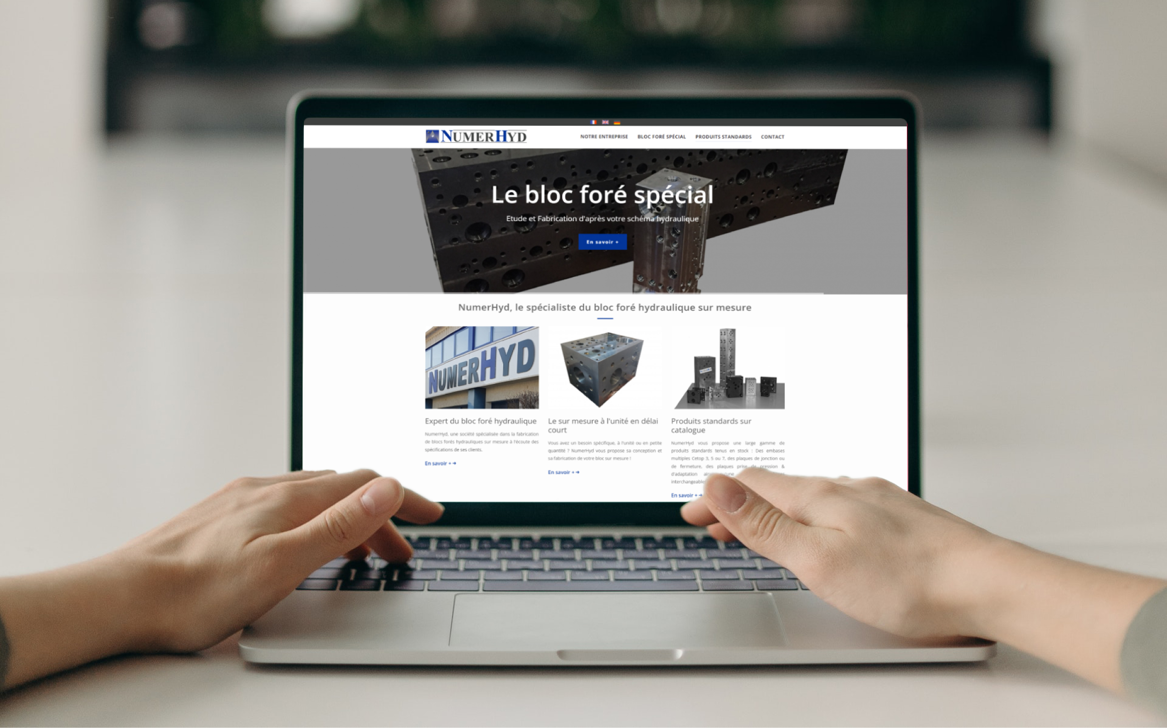 Création du site vitrine de Numerhyd Création site internet Marseille pour Numerhyd